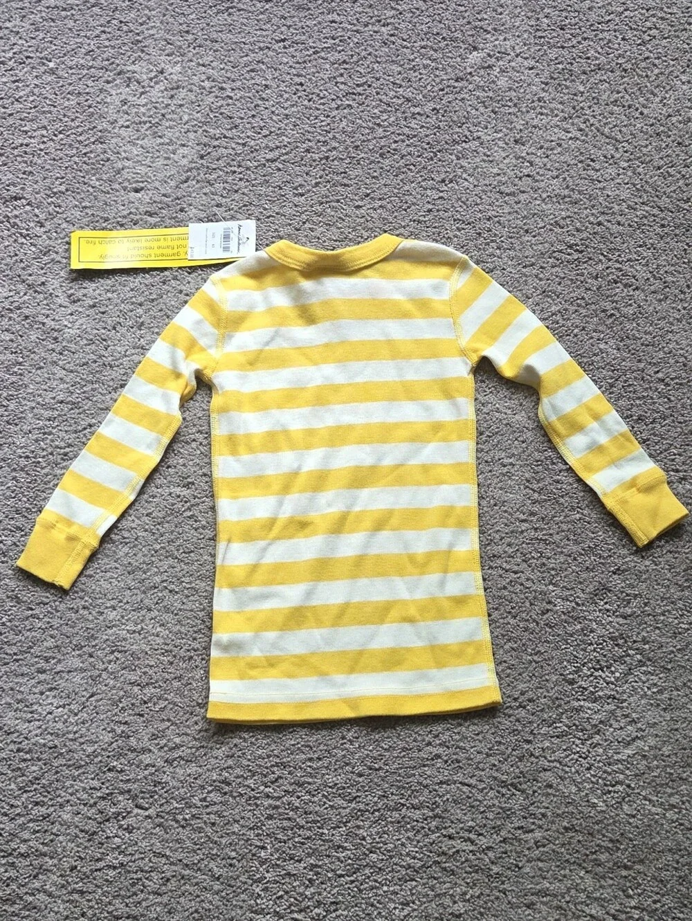 NWT Hannah Andersson Yellow & White Striped Organic Cotton Pajamas Set, Size 4T